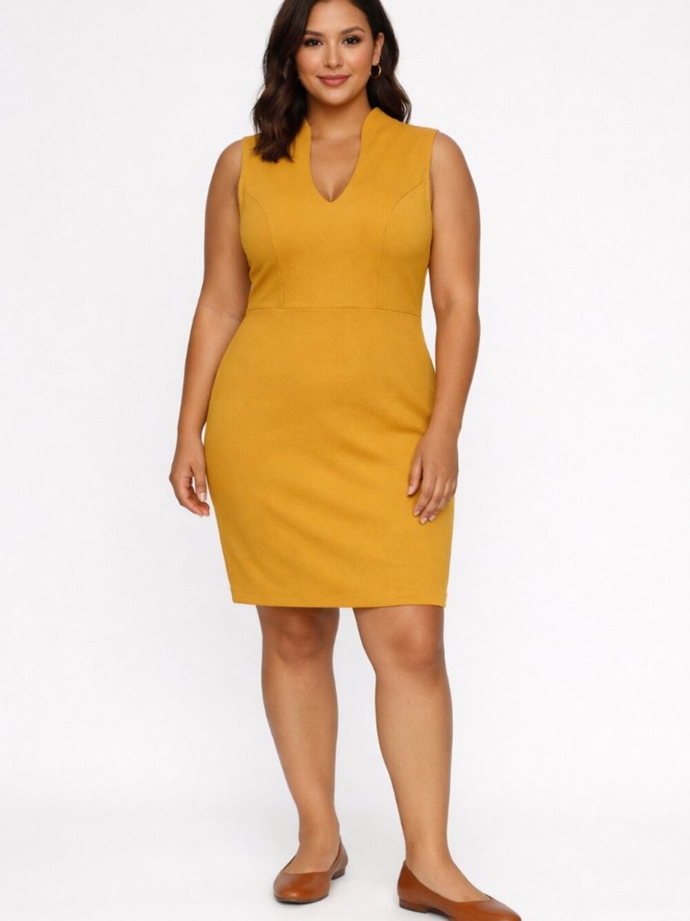Rolla Coster Mustard Yellow Sleeveless Bodycon Dress‎ – Women’s Medium